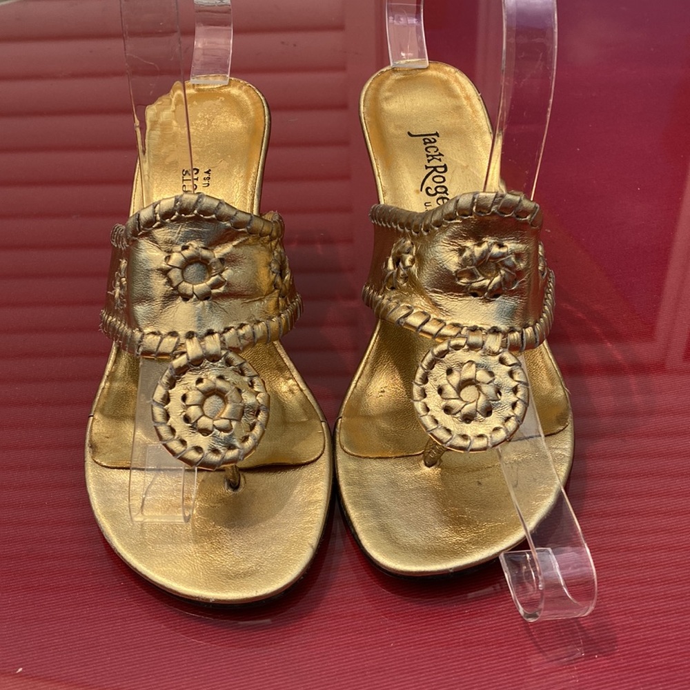 Jack Rodger beautiful gold sandals size 6 - Picture 3 of 8